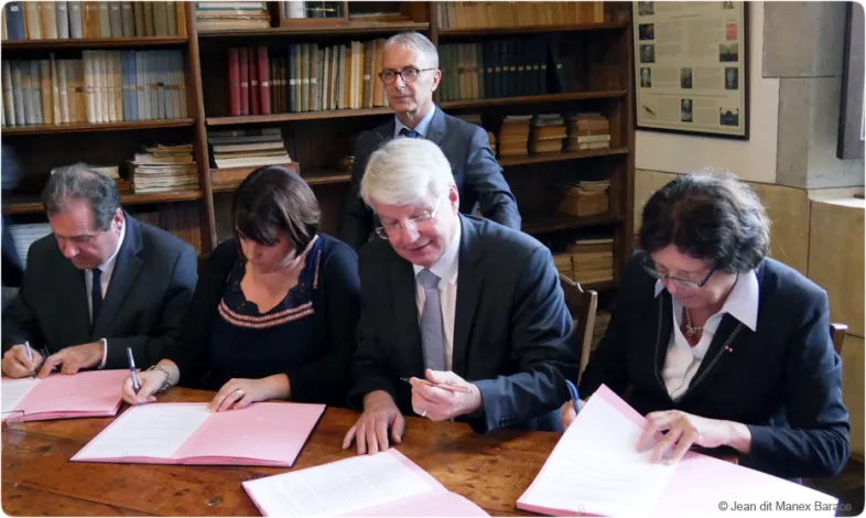 Communiqué de presse : Signature de la convention-cadre pour la poursuite de la restauration du château-observatoire d’Abbadia et de son parc (2017-2019)