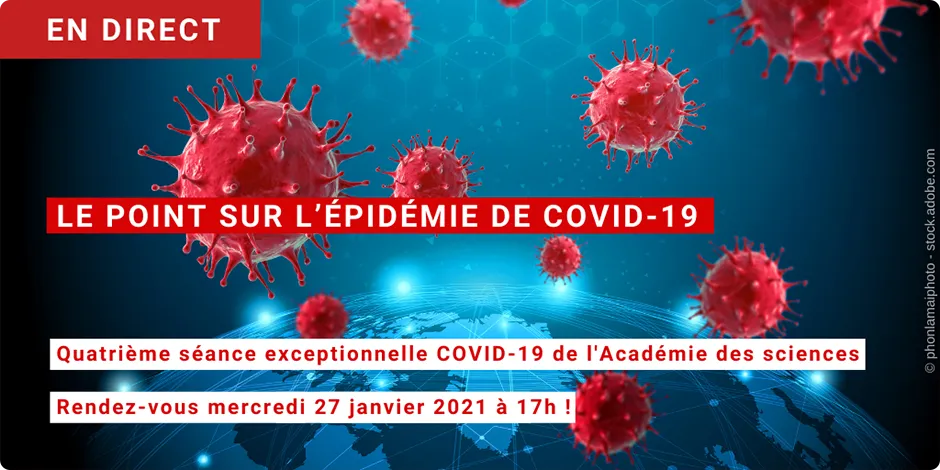 À voir ou à revoir : Le point sur l'épidémie de COVID-19 - Quatrième séance exceptionnelle COVID-19 de l'Académie des sciences