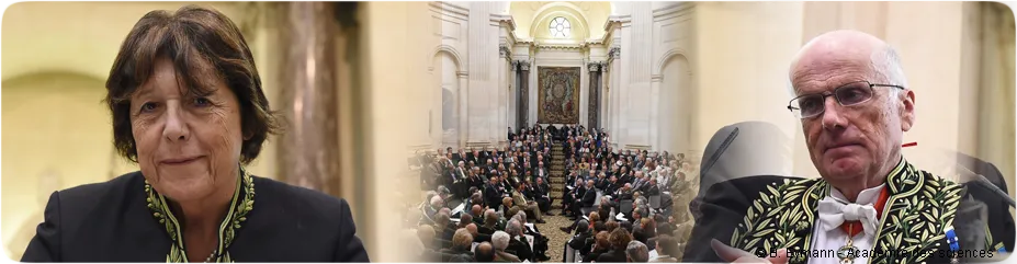 Installation des nouveaux membres lors de la cérémonie du 17 juin 2014 - Catherine Bréchignac et Jean-François Bach